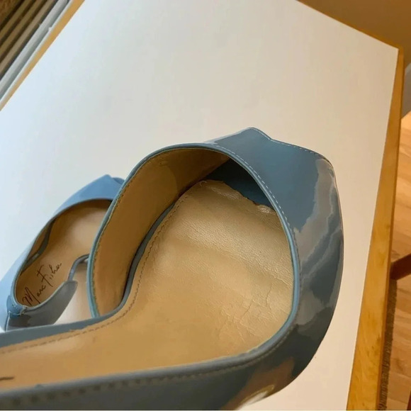 MARC FISHER Blue Patent D'Orsay Sandals Size 7 - Picture 8 of 14